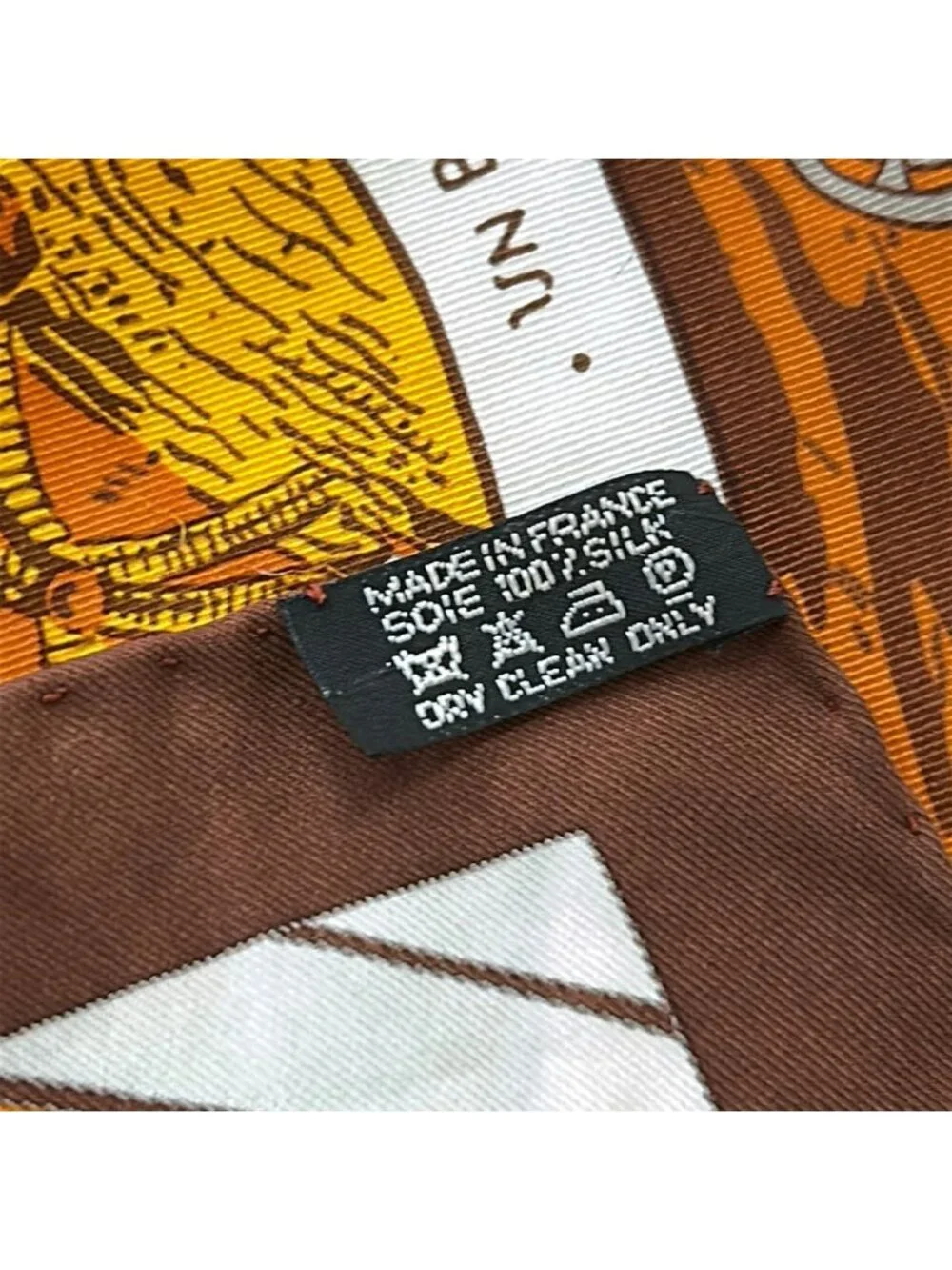 Hermes Scarf Carre 70 Brown Orange Multi - Picture 3 of 6
